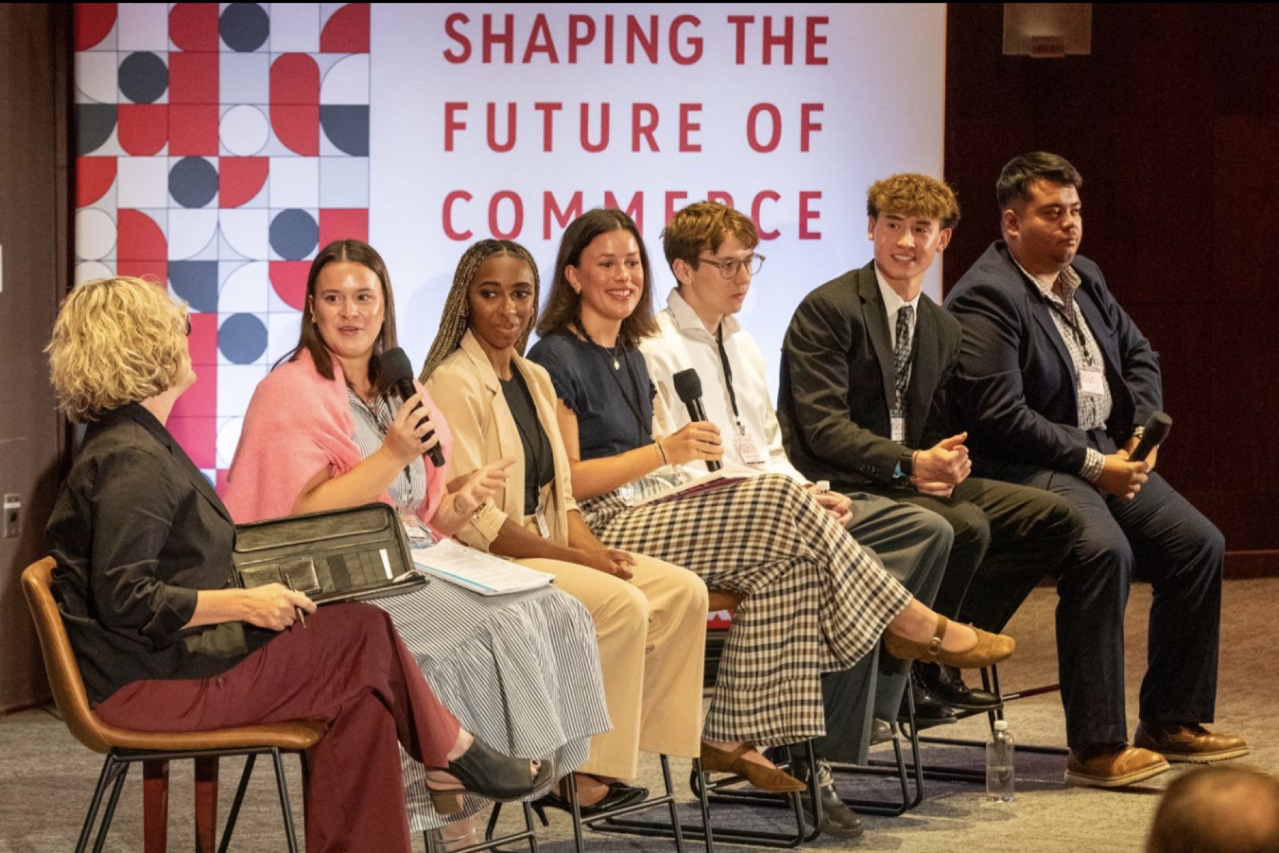 Blake Werner speaking at the Shaping the Future of Commerce Summit
